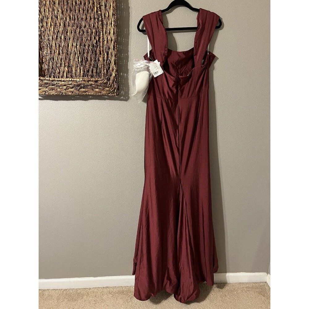 Anthropologie Cynthia & Sahar Formal Red Corset Evening Dress Gown XL CS101 NWT - Picture 4 of 8